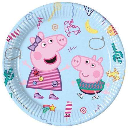 Peppa Gris Paptallerkener 23 cm 8-pakning