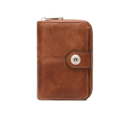 Turvallinen & Tyylikäs RFID-Naisten Lompakko - Korttilompakko Kolikkotaskulla Brown