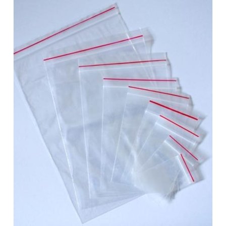 100-pack 5x7 cm Zip-påsar med dragkedja