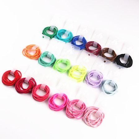 180 kappaletta pieniä hiuslenkkejä, 3,5 cm monivärisiä hiuslenkkejä