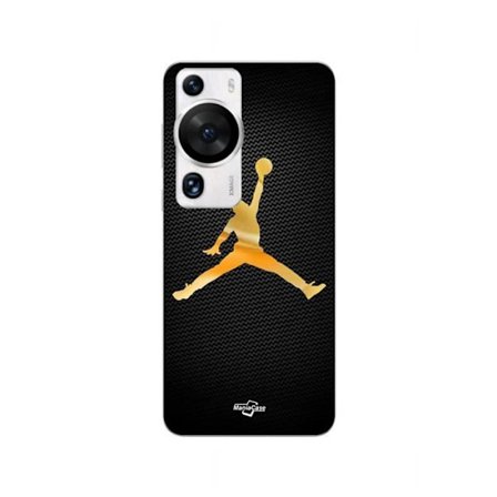 Kuori - MANIACASE - Huawei P60 Pro - Jordan logo 23 - Kultainen väri - Pehmeä