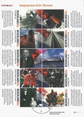 Holland - Det 20. århundrede - Stemplet miniark