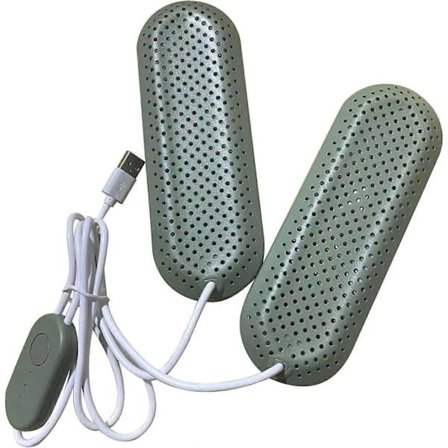 Bærbar USB Skotørrer Timer Deodorisering Sko Støvle Tørremaskine Skovarmer Vinter Sko Tørrer Varmer Hjem, Grøn