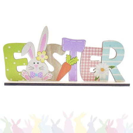 Påskebordsdekorasjoner, Treg Vår Påske Skilt Stativ Borddekorasjoner Gnome Kanin Ornamenter for Påske Håndverk Hjemmedekor Fest (Påske)