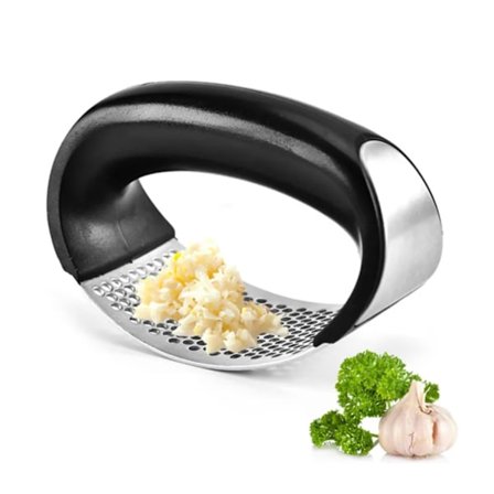 Vitlökspress / Garlic Press – Rostfritt Stål - Grön