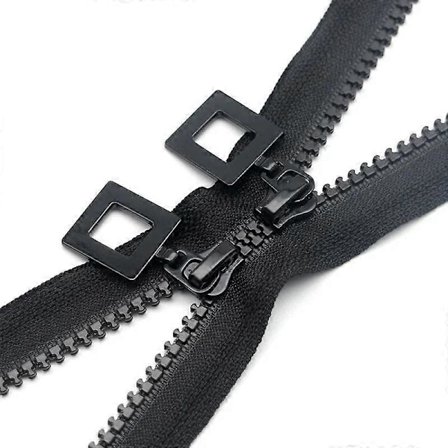 50/70/90/120/150CM Business Svart Dobbel-glider Resin Glidelås Ryggsekk Dunjakke Tote Bag Åpen Glidelås DIY Syutstyr