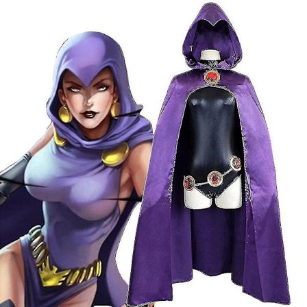 Anime cos Raven Teen Titans Dodo Cosplay Costume, Halloween