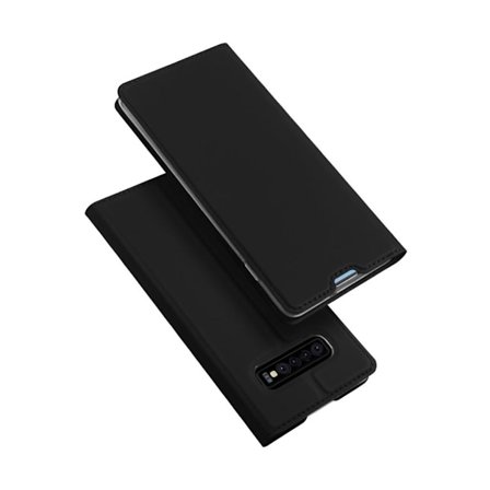 DUX DUCIS Samsung Galaxy S10 læder flip etui - Sort