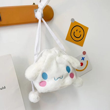 Plysch Kawaii Shoulder Crossbody Bag Plysch Kvinnor Tecknad Presenter