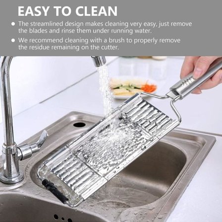 IC Integrert multifunksjonell grønnsakskutter i rustfritt stål, mandolin-skjærer, potetskjærer, manuell frukt- og grønnsakskutter