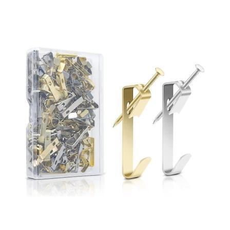 130 stk Bildeopphengsett - 30lb Multifunksjonelt Bildeopphengsett for Gipsplater, Vegger av Tre, Bilder As Shown