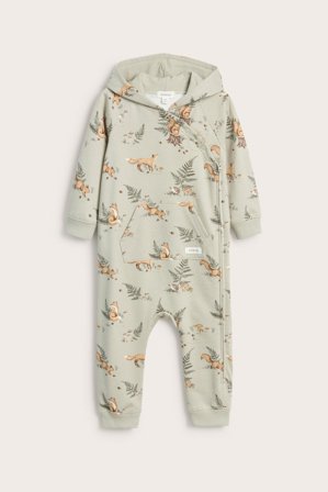 Newbie | Skogsmönstrad jumpsuit | Ljusgrön