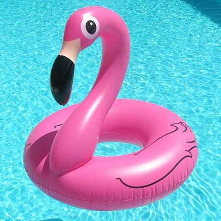 Rms Jumbo Uppblåsbar Rosa Flamingo Badring För Strand & Pool På Sommaren
