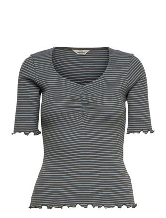 2X2 Cotton Stripe Tinna Tee Patterned Mads Nørgaard
