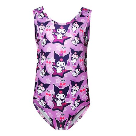 Kuromi Barn Jenter Tegneserie Badedrakt Hel Badedrakt Svømming for Sommer Strand Ferie Basseng Surfing #1