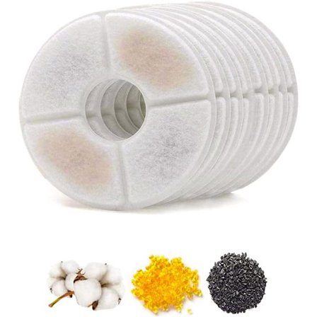 Kattevandfontænefilter, Kattefontænefilter, Kattefontænefiltre kompatible Katte Pet Fontæne Udskiftningsfiltre med harpiks og aktivt kul