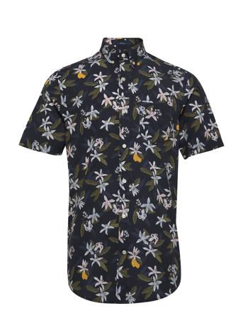 D2.Lemon Flower Print Reg Bd Ss Blue GANT