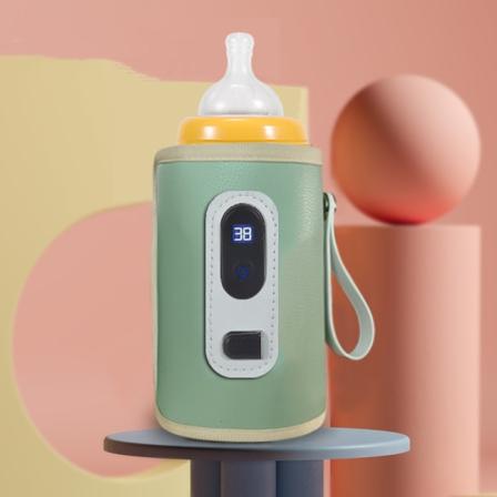 Kätevä pullonlämmitin, USB-käyttöinen kannettava pullonlämmitin ilmaisimella, termostaattinen pullonsuojus 5 nopeutta säädettävä autoon, matkalle, 