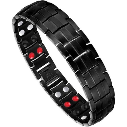 Magnetisk armbånd for menn Titanstål Magnetarmbånd med dobbel rad