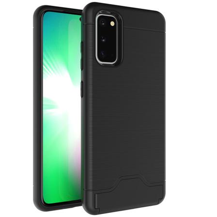 Samsung Galaxy S20 - Praktiskt Jensen Skal Med Kortfack Grå Grå