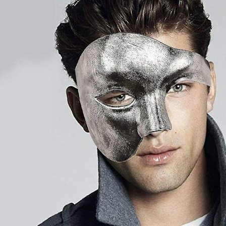 Halloween Karneval Halv Mask Fantom Antik Fantomen på Operan Maskerad Mask