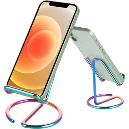 Söt Meta Mobiltelefon Stand Hållare Skrivbordstillbehör,regnbåge