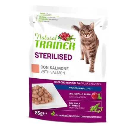 Natural Trainer Adult Sterilised Salmone Bocconcini In Salsa