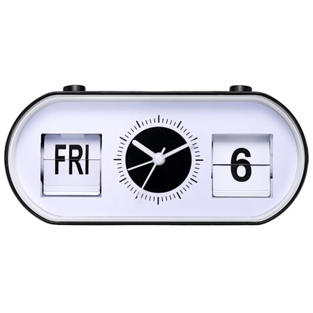 Manuel Flip Vækkeur Simpel Lydløs Moderne Kalenderfunktion Bordvækkeur til Hjemmedekoration
