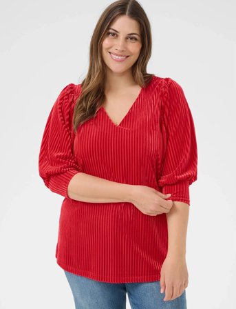 Kaffe Curve Kccacanna Blouse - Red - M