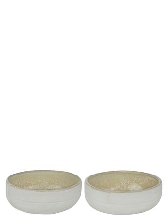 Sand Grain Bowl Large, 2-Pack Home Tableware Bowls & Serving Dishes Serving Bowls Beige Mette Ditmer