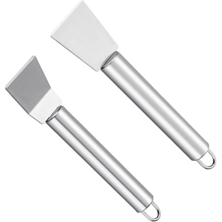 2 st Rengöringsskrapa i rostfritt stål - Stekbordsskrapa, grillskrapa, mångsidigt skrapverktyg för kök, ugn, färg, spis, fönster, kylskåp C