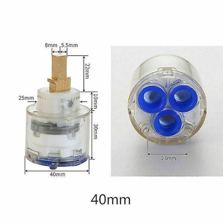 35/40mm Keramisk Patronerstatning Blandebatteri Ventil Klar Kropp Baderomskran (35 mm)