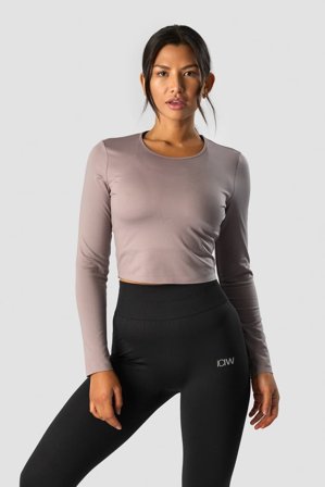 Nimble Cropped LS Light Dusty Violet