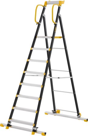 W.steps 200P W 200P-8 SF2 Trappestige med trinnfot, 1950 mm, Stiger & stillaser