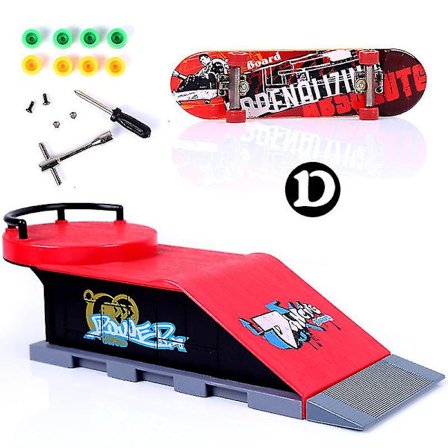 Tech Finger Skateboard Kit Finger Bike BMX Mini Tvåhjuling Scooter Board Skate Fingers Sportsträning Rekvisita Ramp Skate Park Leksaker Pop