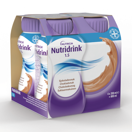 Nutridrink Næringsdrikk, Sjokolade, 4x200 ml