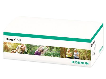 Diveen Intravaginal kontinenstampong, Til kvinner, Prøvepakke 1xM, 1xS og 1x innføringshylse.