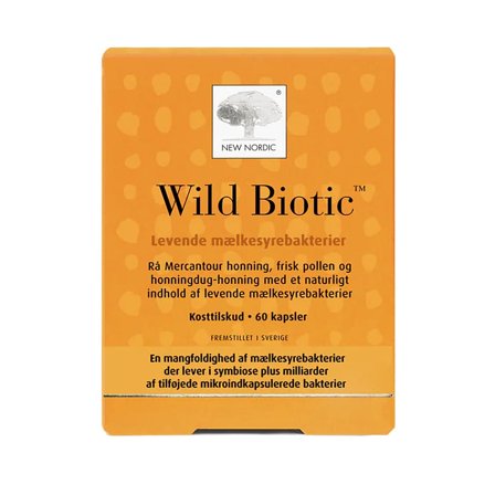 New Nordic Wild Biotic 60 kaps., Helse & Madvarer, Ingredienser, Mælkesyrebakterier