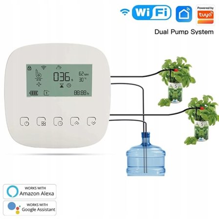 Automatisk vandingsanlæg - ARHATREYA - WiFi - Dobbelt pumpe - Solpanel
