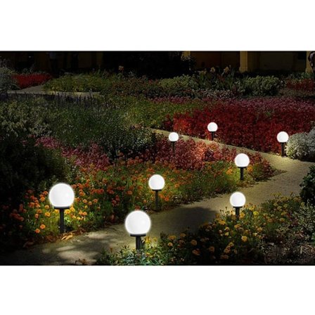 Set med 2 LED Utomhus Solcellslampor Boll Design Jordspett Socke,ZQKLA