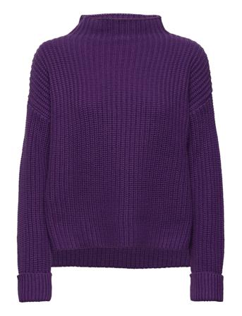 Slfselma Ls Knit Pullover Noos Purple Selected Femme