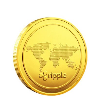 Verdenskart Ripple Minnemynt, Gulljernreplika-mynt med Global Digital Valuta-design og Ripple-symbol, Virtuell Økonomi Samleobjekt