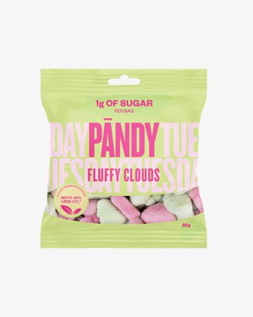 Pändy Candy, Fluffy Clouds - 50g, Helsekost & Matvarer, Matvarer, Snacks & godteri