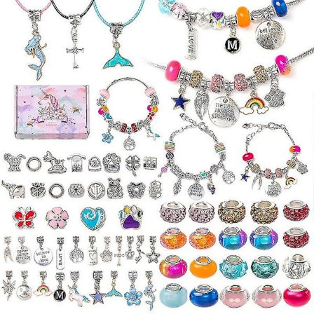 Present till flickor 6 7 8 9 10 11 12 år, Smyckes- och pärlset för barnleksaker 5 år Armband Jul