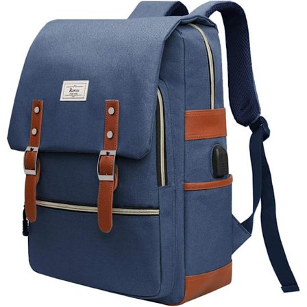 College Backpack Max 15.6 tum Laptop Casual Ryggsäck Vattentät Business Resväska Skola Ryggsäck Ryggsäck med USB Unisex(Blå)