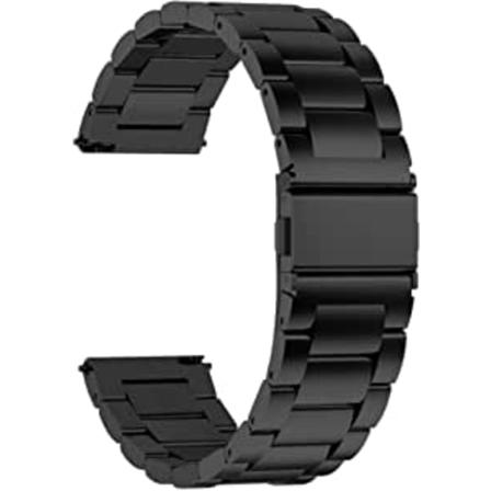 Musta 20 mm:n ruostumattomasta teräksestä valmistettu rannekoru, yhteensopiva Samsung G:n kanssa