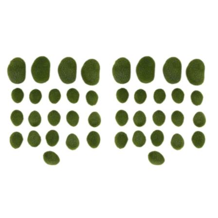 40 kappaletta 2 kokoa keinotekoisia sammalkallioita koristeellisia tekoturpeella peitettyjä kiviä