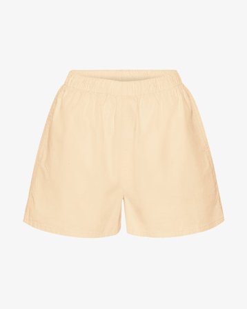 Women Organic Twill Shorts - Soft Yellow - Female - L