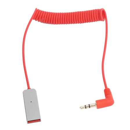 Bluetooth 5.0 USB-mottagare 3,5 mm Aux-ljudadapter för bil hemma Mini spiralkabel