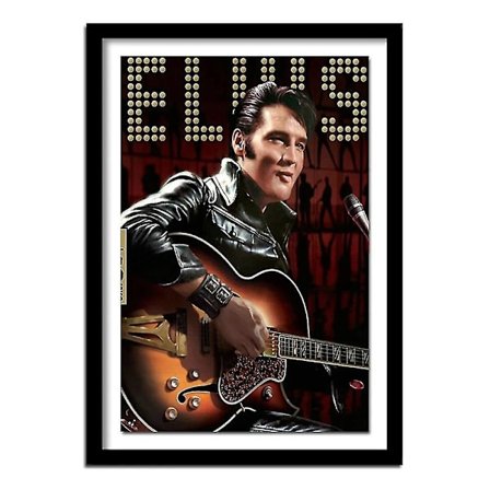 Timantti-kirjonta, Elvis Presley -muotokuva täydellinen, 5d, diy-timanttimaalaus, ristipisto, 3d, timantti, sisustus